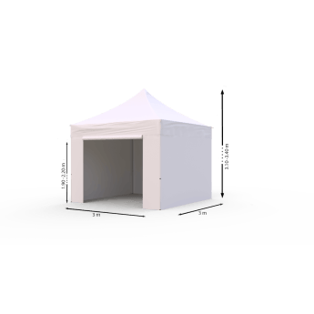 Faltpavillon 3x3 Weiß Zeltpro PROFRAME 9