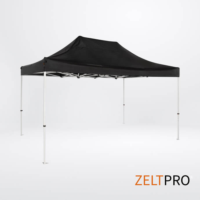 Faltpavillon 3x4,5 Schwarz Zeltpro PROFRAME 2