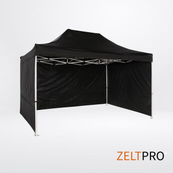 Faltpavillon 3x4,5 Schwarz Zeltpro PROFRAME 3