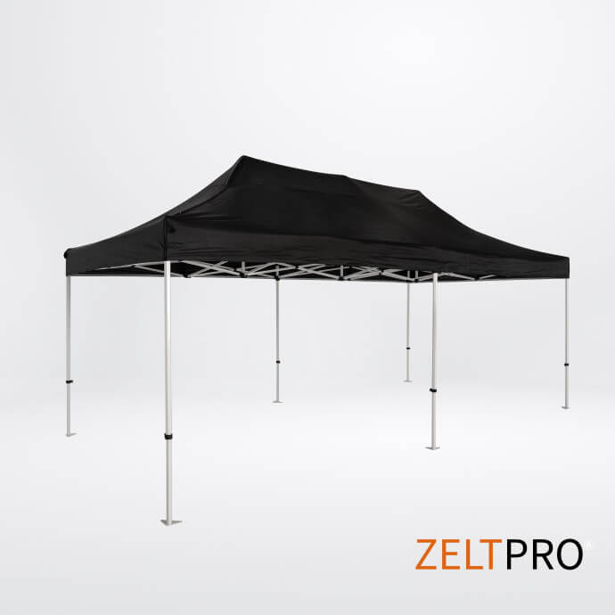 Faltpavillon 3x6 Schwarz Zeltpro PROFRAME 2