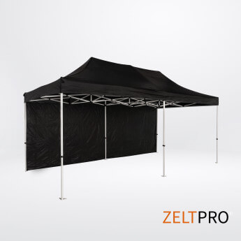 Faltpavillon 3x6 Schwarz Zeltpro PROFRAME 3