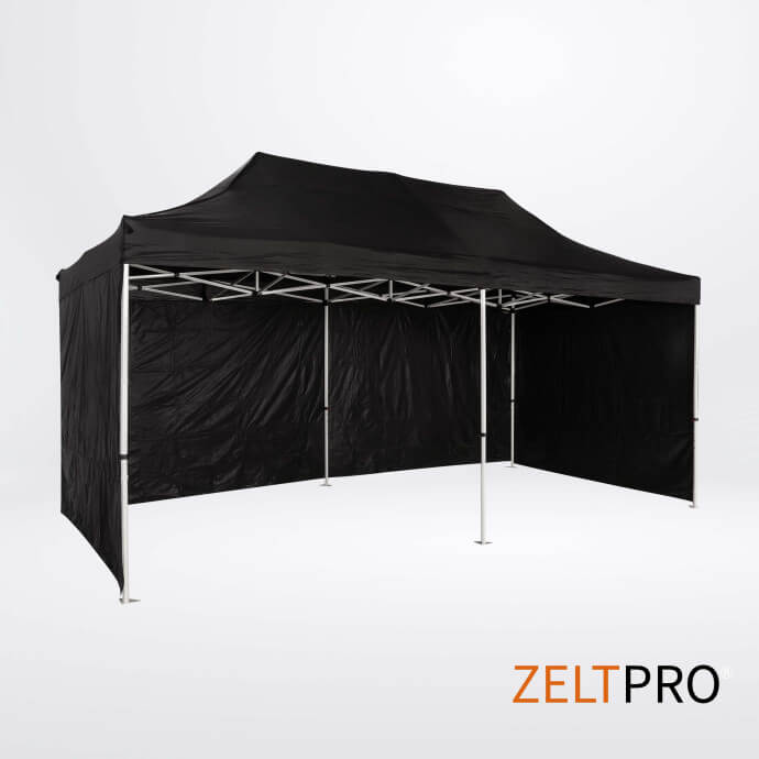 Faltpavillon 3x6 Schwarz Zeltpro PROFRAME 4