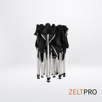 Faltpavillon 3x6 Schwarz Zeltpro PROFRAME 5