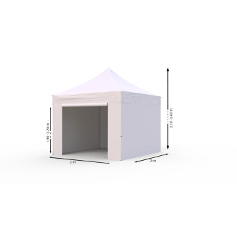 Faltpavillon 2x2 Weiß Zeltpro PROFRAME 8