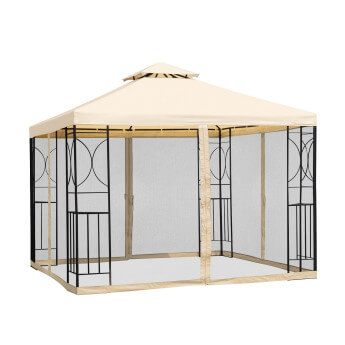 Gartenpavillon Zeltpro Classic 300x300 creme 4