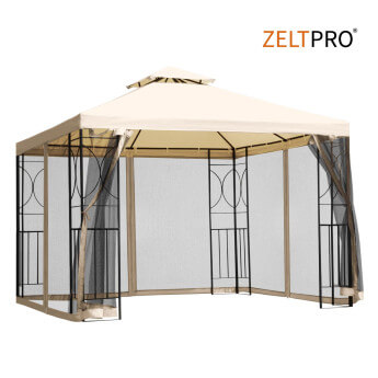 Gartenpavillon Zeltpro Classic 300x300 creme 12