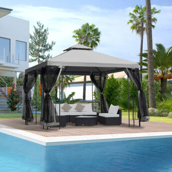Gartenpavillon Zeltpro Classic 300x300 grau 2