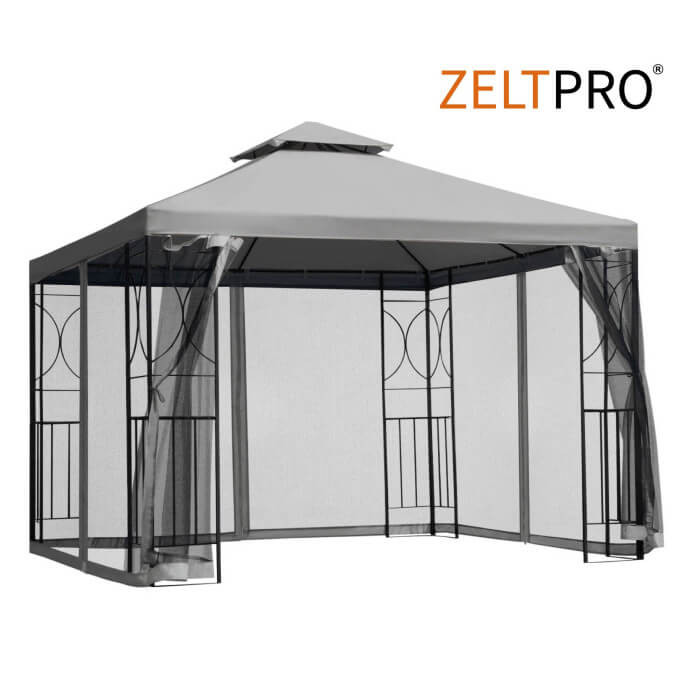 Gartenpavillon Zeltpro Classic 300x300 grau 1