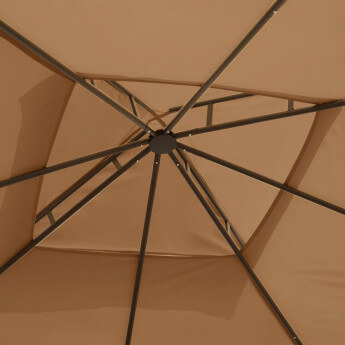 Gartenpavillon Zeltpro Classic 300x300 braun 6