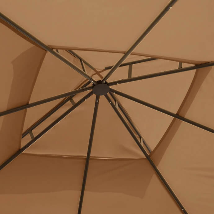 Gartenpavillon Zeltpro Classic 300x300 braun 6