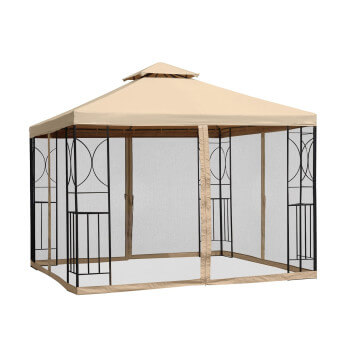 Gartenpavillon Zeltpro Classic 300x300 braun 3