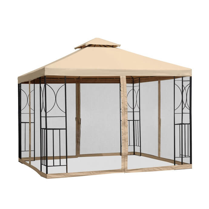 Gartenpavillon Zeltpro Classic 300x300 braun 3