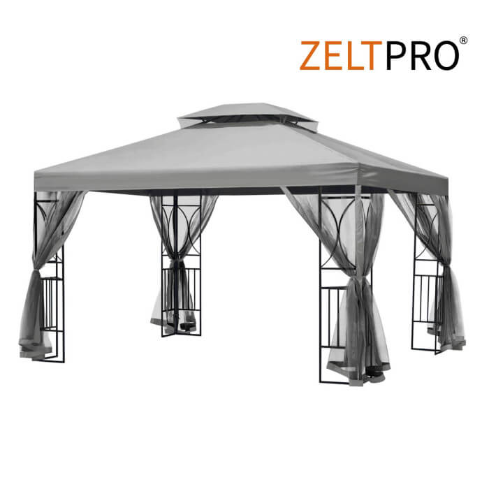 Gartenpavillon Zeltpro Classic 300x400 grau 1