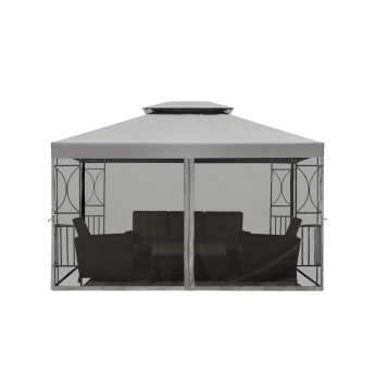 Gartenpavillon Zeltpro Classic 300x400 grau 2