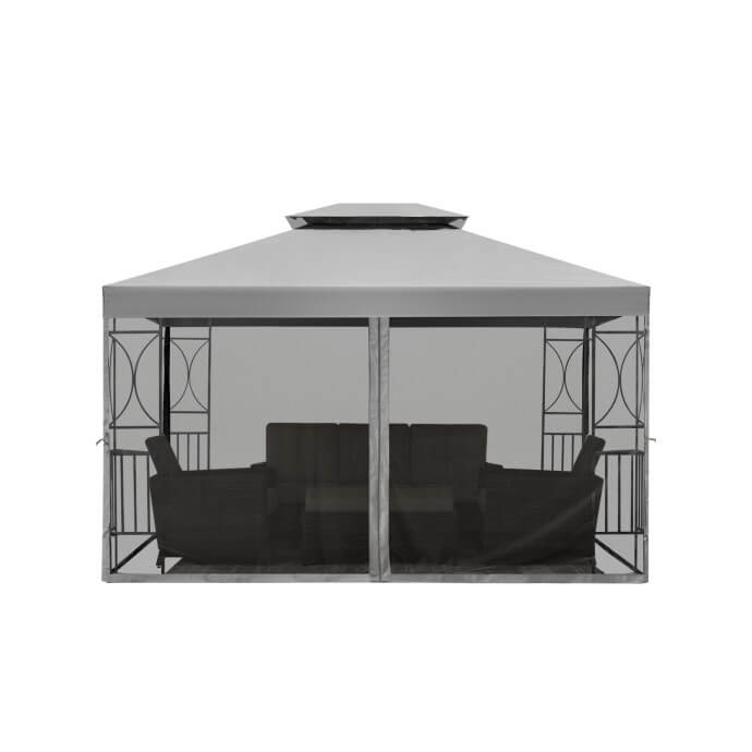 Gartenpavillon Zeltpro Classic 300x400 grau 2