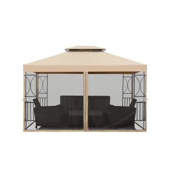 Gartenpavillon Zeltpro Classic 300x400 braun 2