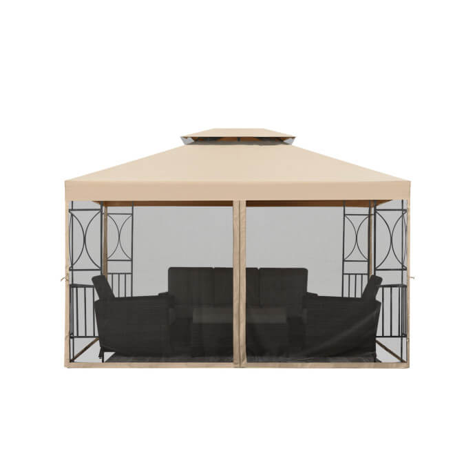 Gartenpavillon Zeltpro Classic 300x400 braun 2