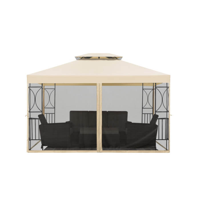 Gartenpavillon Zeltpro Classic 300x400 creme 2