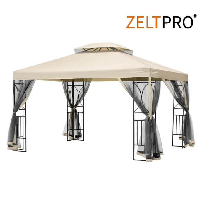 Gartenpavillon Zeltpro Classic 300x400 creme 1