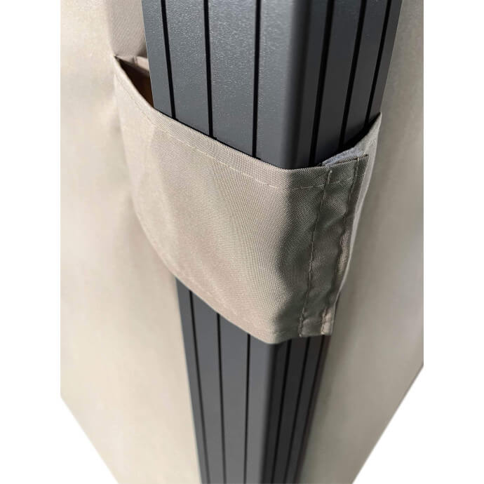 Gartenpavillon Zeltpro Deluxe 300x300 braun 8