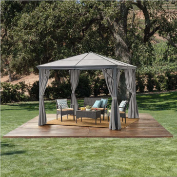 Gartenpavillon Zeltpro Deluxe 300x300 grau 2
