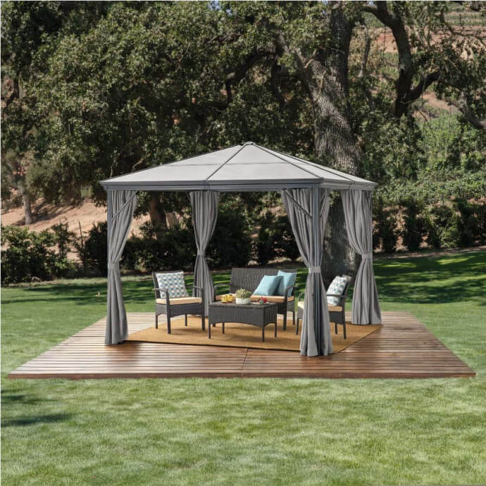 Gartenpavillon Zeltpro Deluxe 300x300 grau 2