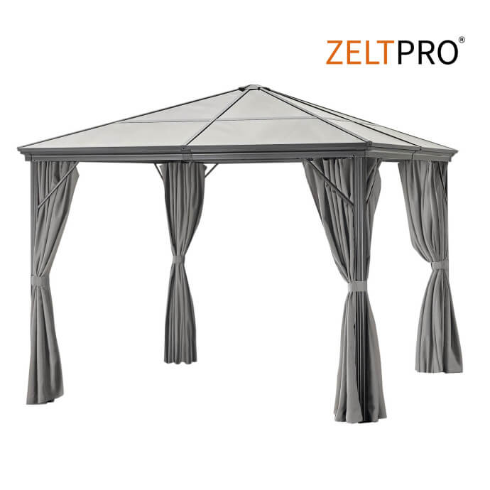 Gartenpavillon Zeltpro Deluxe 300x300 grau 1