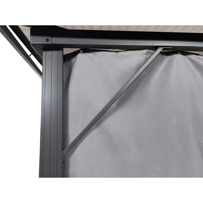 Gartenpavillon Zeltpro Deluxe 300x300 grau 7