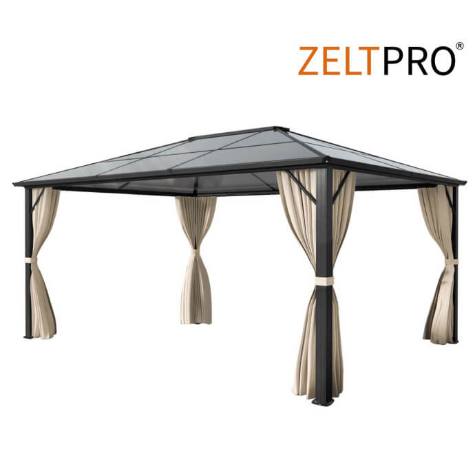 Gartenpavillon Zeltpro Deluxe 300x400 braun 1