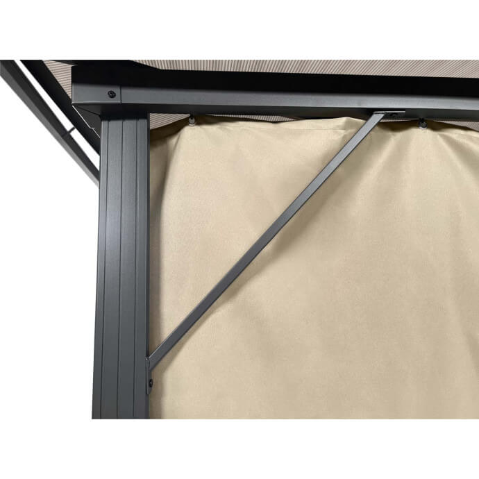Gartenpavillon Zeltpro Deluxe 300x400 braun 6