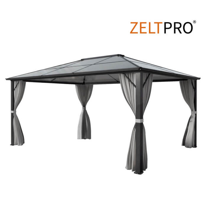 Gartenpavillon Zeltpro Deluxe 300x400 grau 1