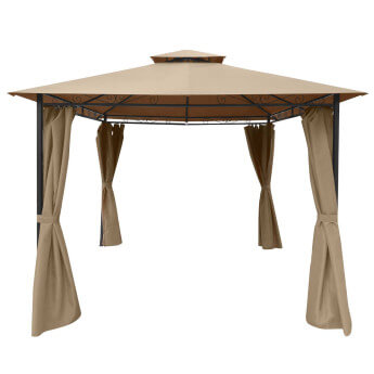 Gartenpavillon Zeltpro Prime 300x300 braun 3