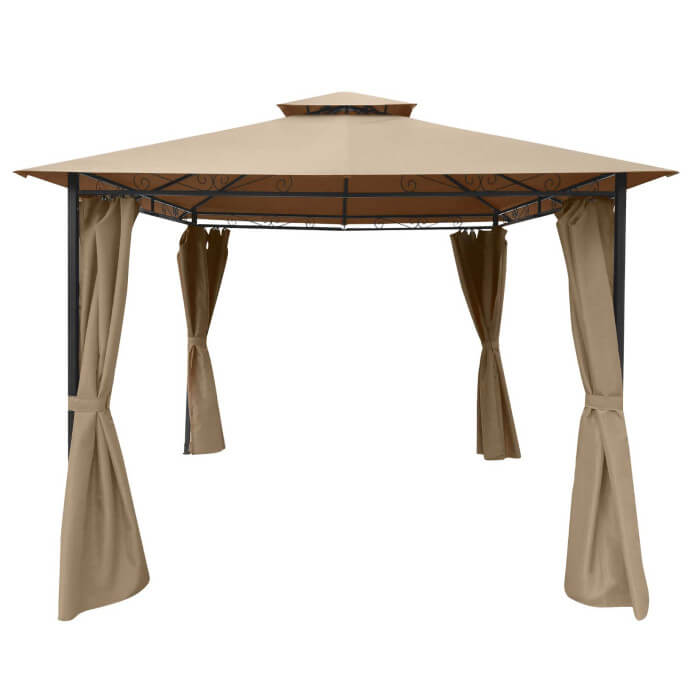 Gartenpavillon Zeltpro Prime 300x300 braun 3