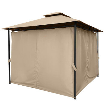 Gartenpavillon Zeltpro Prime 300x300 braun 2