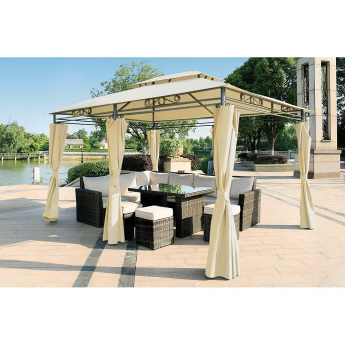 Gartenpavillon Zeltpro Prime 300x400 creme 2