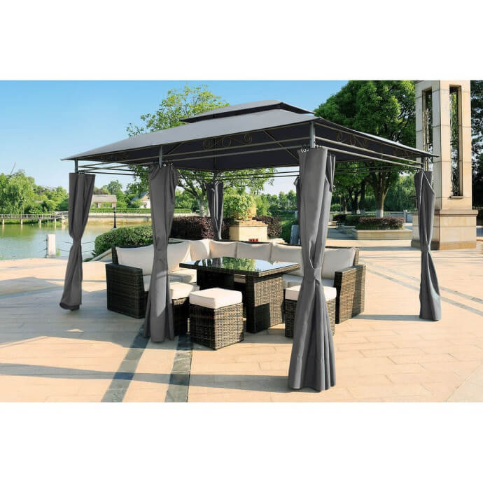 Gartenpavillon Zeltpro Prime 300x400 grau 2
