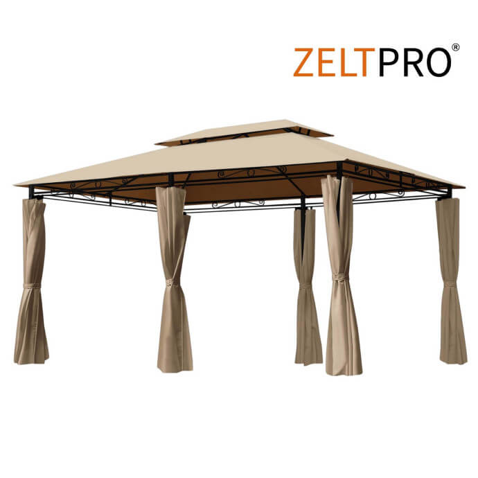 Gartenpavillon Zeltpro Prime 300x400 braun 1