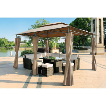 Gartenpavillon Zeltpro Prime 300x400 braun 2