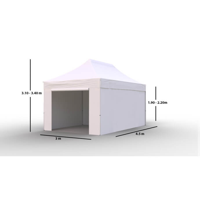 Faltpavillon 3x4,5 Weiß Zeltpro PROFRAME 6