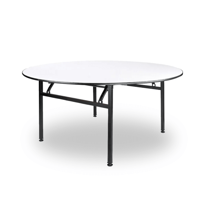 Runder Holztisch mit PVC-Beschichtung D120 1