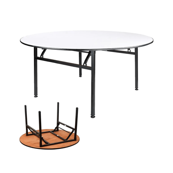 Runder Holztisch mit PVC-Beschichtung D120 3
