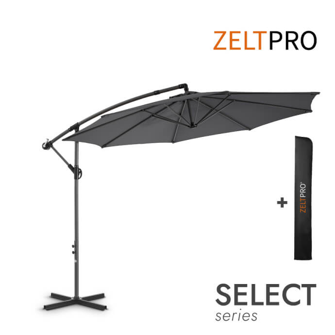 Sonnenschirm mit Schutzhülle Select Anthrazit 1