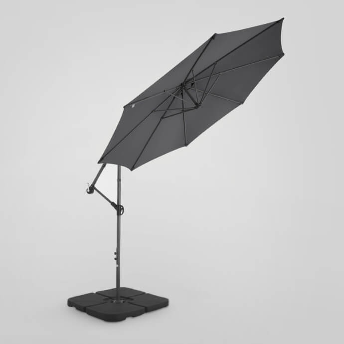 Sonnenschirm mit Sonnenschirmständer Select Anthrazit 6