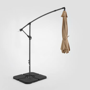 Sonnenschirm mit Sonnenschirmständer Select Taupe 3