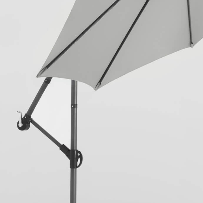 Sonnenschirm mit Sonnenschirmständer Select Hellgrau 7