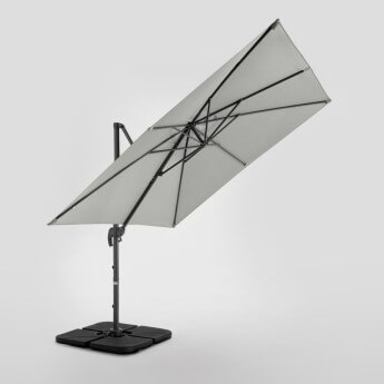 Sonnenschirm mit Schutzhülle Comfort Hellgrau 6