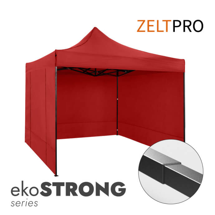 Faltpavillon 2x2 Rot Zeltpro EKOSTRONG 1