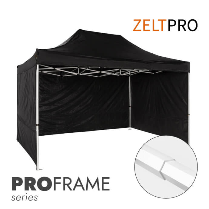 Faltpavillon 3x2 Schwarz Zeltpro PROFRAME 1