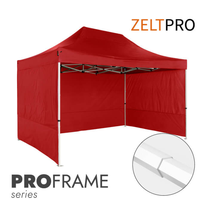 Faltpavillon 3x4,5 Rot Zeltpro PROFRAME 1