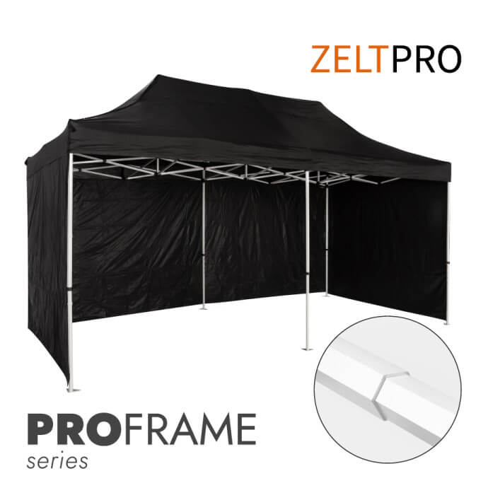Faltpavillon 3x6 Schwarz Zeltpro PROFRAME 1